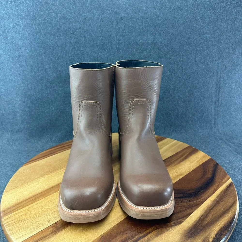 Dingo Banner Round Toe Pull On Booties Mens 9 Dark Brown Casual Boots DI2305-206